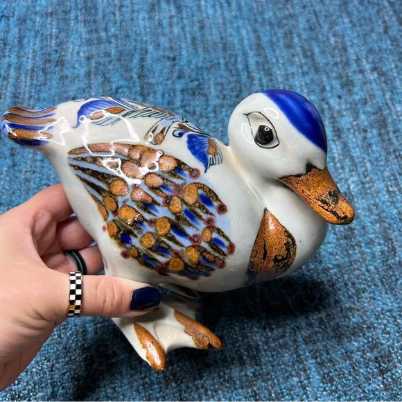 Vintage Ken Edwards "Blue Bird" El Palomar Tonala Standing Duck Figurine Ceramic - Picture 6 of 9